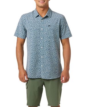 O'neill Sportswear Traveler Ultraviolet Protection Factor Short Sleeve Standard Shirt - Blue
