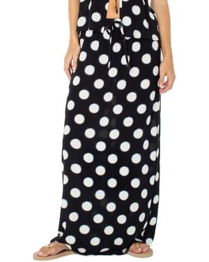 Roxy Iyla Polka Dot Tie-waist Skirt - Blue