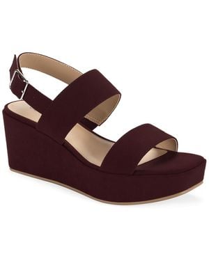 Style & Co. Ardenn Double-strap Wedge Sandals - Brown
