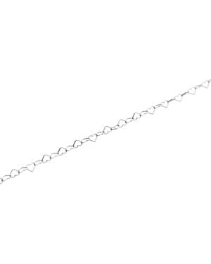 Spero London Love Heart Sterling Chain Bracelet - White
