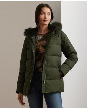 Ralph Lauren Faux-fur Hooded Puffer Coat - Green