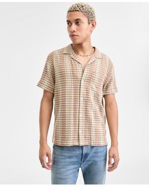 Sun & Stone Sun + Stone Short-sleeve Cotton Driver Shirt - Blue