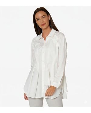 Stella Carakasi Button-front Shirt Top Sensation Tunic - White