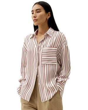 LILYSILK Oversized Striped Silk-twill Shirt - Multicolor