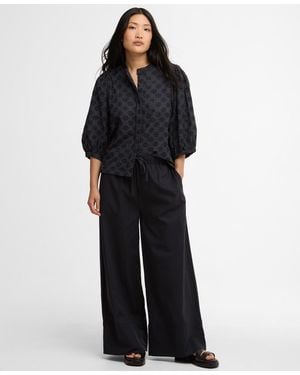 Barbour Josie Wide-leg Deep Cuff Pants - Blue