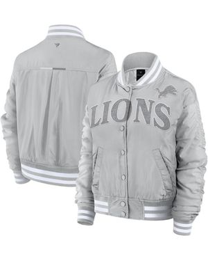 Fanatics Detroit Lions Elements Wave Full-snap Jacket - Gray