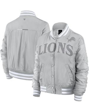 Fanatics Detroit Lions Elements Wave Full-snap Jacket - Gray