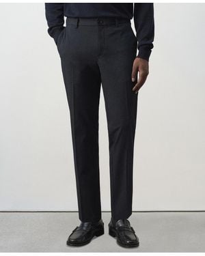 Mango Bologna Cropped Slim-fit Stretch Pants - Blue