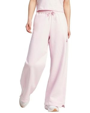 adidas All Szn Fleece Loose Wide-leg Pants - Pink