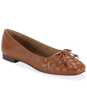 Style & Co. Baileyy Woven Snip Toe Ballet Flats - Brown