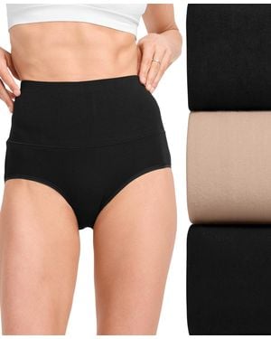 Jockey 3-pk. Skimmies 360â° Tummy Smoothing Brief Underwear 4854 - Black