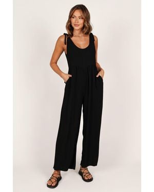 Petal & Pup Ayla Linen Jumpsuit - Black