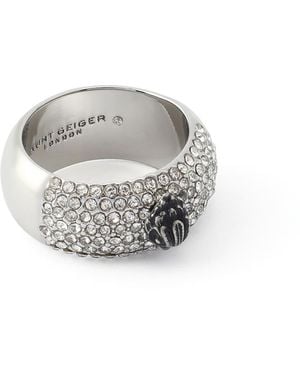 Kurt Geiger Glass Pave Eagle Ring - Gray