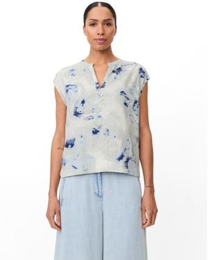 Masai Maelphira Floral Cap Sleeve Top - Blue