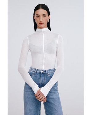 MARCELLA Alicia Sheer Turtleneck - Black