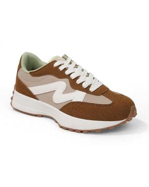 BERNESS Luca Retro Platform Sneakers - Green