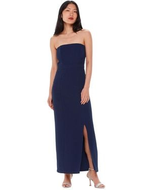 Whistles Gemma Strapless Maxi Dress - Blue