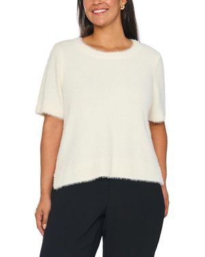 Vince Camuto Plus Size Short-sleeve Crewneck Sweater - White