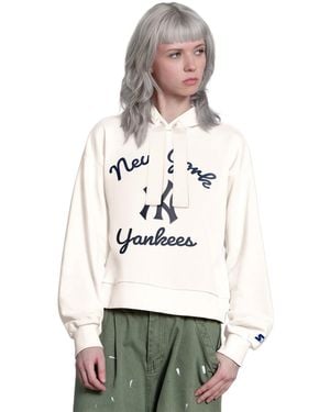 Starter New York Yankees Baseline Hoodie Sweatshirt - White