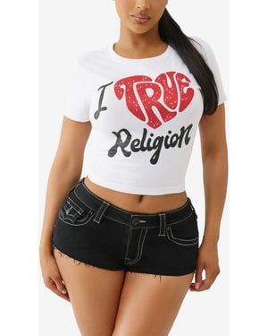 True Religion I Love Crew Neck T-shirt - White