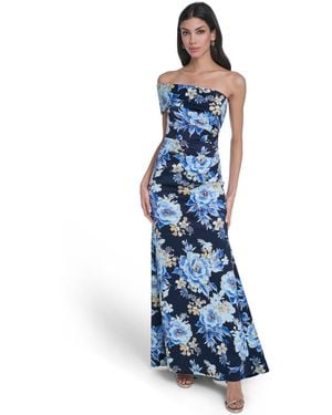Eliza J One-shoulder Ball Gown - Blue