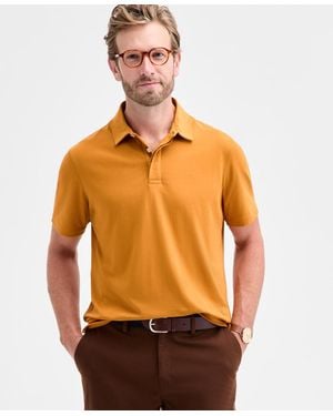 Club Room Knit Polo Shirt - Orange