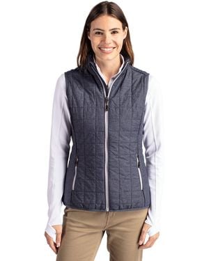 Cutter & Buck Rainier Primaloft Eco Insulated Full Zip Puffer Vest - Blue