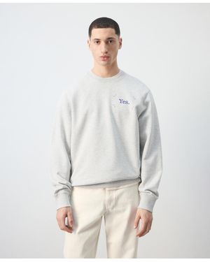 Mango Cotton Printed Sweatshirt - Gray