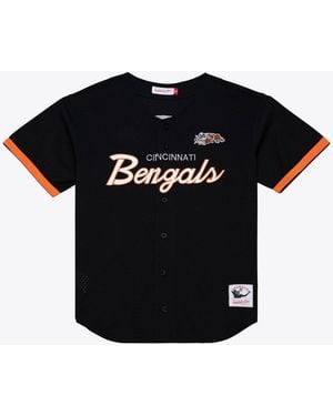 Mitchell & Ness Cincinnati Bengals Head Coach Mesh Full-button Jersey - Black