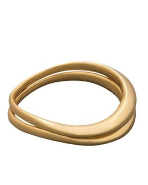 Donna Karan Donna Karan 2-pc. -tone Molten Bangle Bracelets Set - Metallic