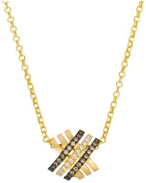 Le Vian Vanilla Diamond & Chocolate Diamond Pendant Necklace (0.16 Ct. T.w. - Metallic