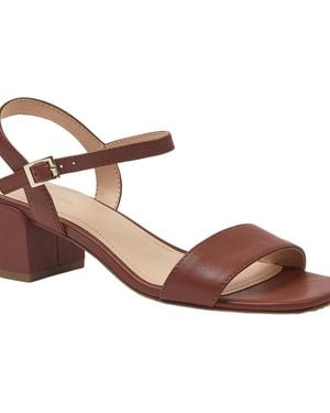Lands' End Essential Leather Block Heels - Brown
