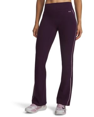 Under Armour Motion High-waisted Boot-cut Pants With Pockets - Purple