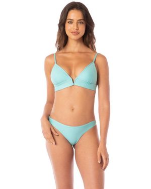 Maaji Sea Turquoise Paradiso Eyelet Bikini Top - Blue