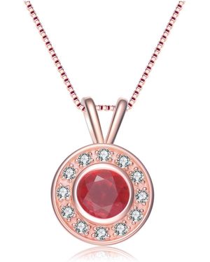 Genevive Jewelry Modern Sterling Silver - Pink