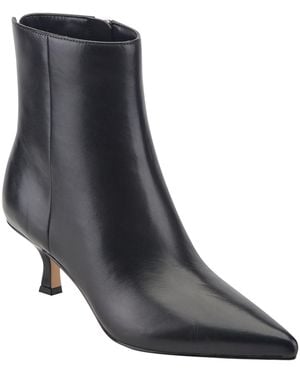 Marc Fisher Francy Leather Ankle Dress Booties - Black