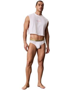 Calvin Klein 1-pack Pride Cotton Classics Hip Brief Underwear - White