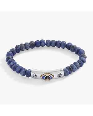 ALEX AND ANI Antique Evil Eye Stretch Bracelet - Blue