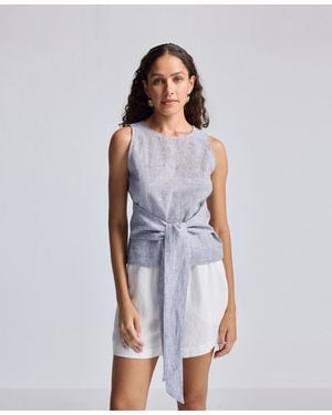 REISTOR Front-tie Top - Blue