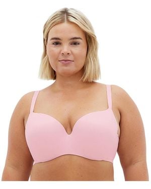 City Chic Bodycon Contour Bra - Pink