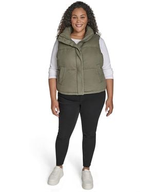 Levi's Plus Size Sleeveless Short Puffer Vest - Green