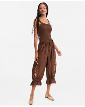And Now This Embr Drawstring High-rise Balloon Pants - Brown