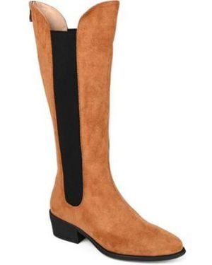 Journee Collection Celesst Knee High Boots Regular Wide Calf Extra Wide Calf - Brown
