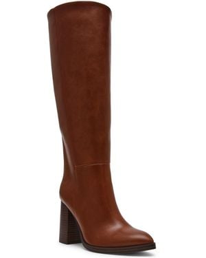 Dolce Vita Bardonny Wide-calf Tall Block Heel Dress Boots - Brown