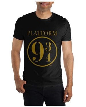 Harry Potter Big & Tall Hogwarts Express Platform Nine And Three-quarters 9 3/4 Tee T-shirt Shirt-4xl - Black