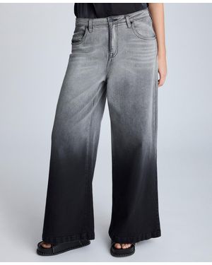 Kenneth Cole Ombre Wide-leg Jeans - Blue