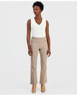 INC International Concepts Petite Mid-rise Bootcut Pants - White