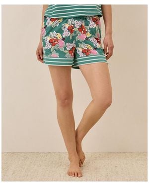 Pact Organic Cotton Staycation Sleep Short - Blue