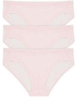 DKNY Sheer Strip 3 Pack Bikini Panty - Pink
