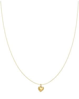 Adornia Tarnish Resistant Heart Pendant Collar Necklace - Natural